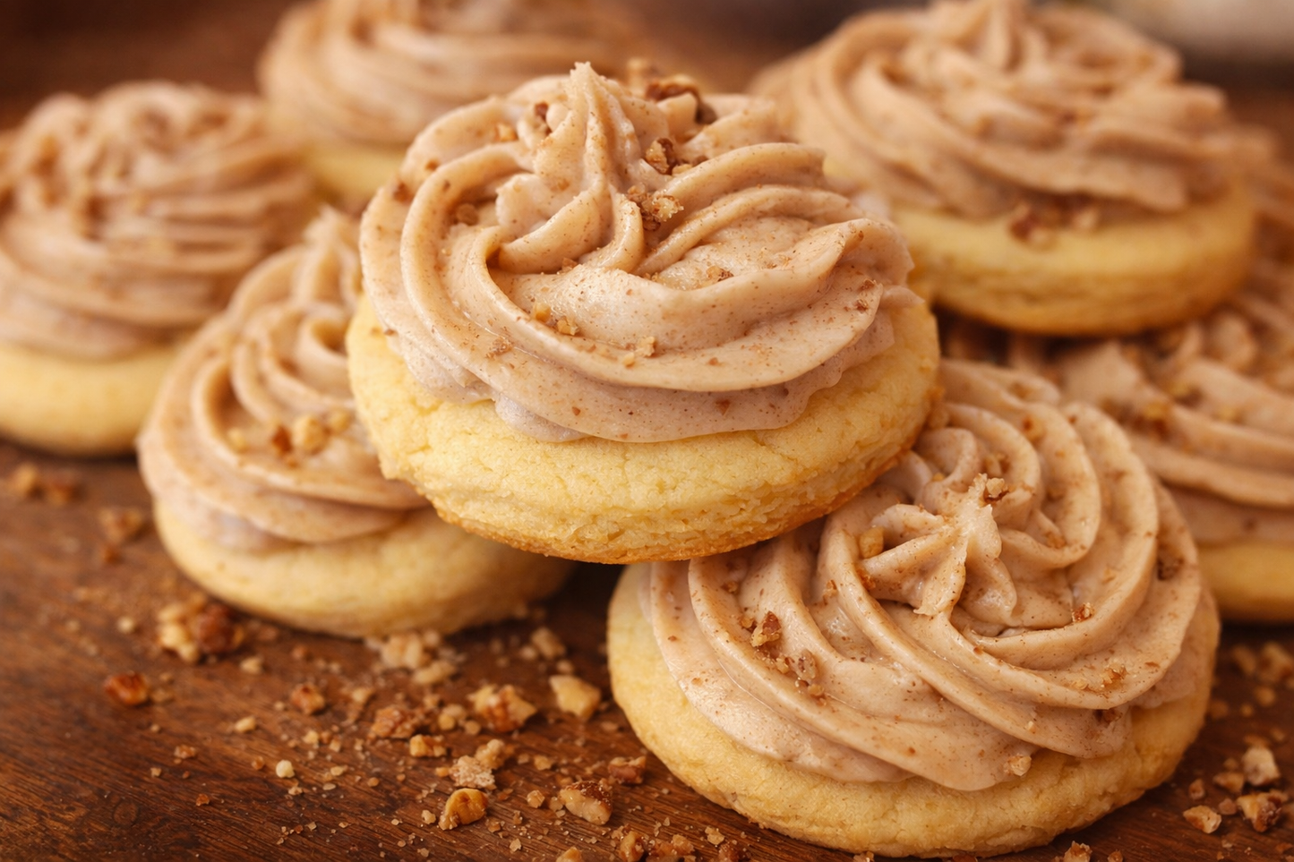 Maple Pecan Buttercream Sugar Cookies