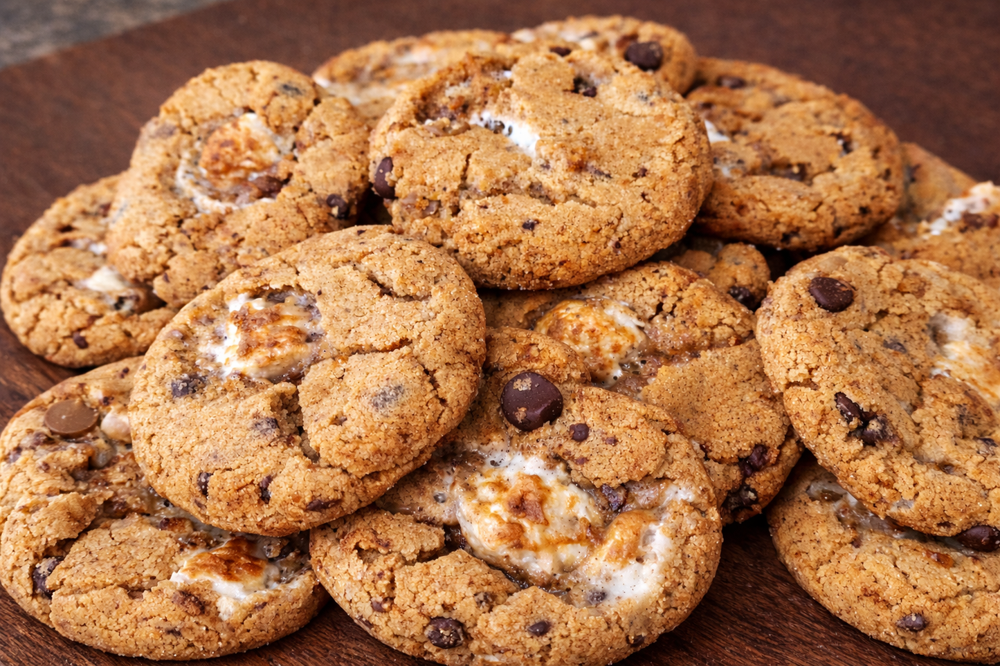 Toasted Marshmallow Peanut Butter Smores Cookies