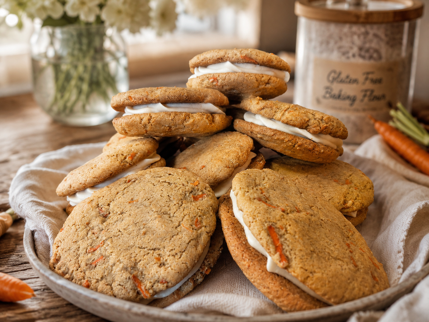 Gluten-Free Carrot Cake Sandwich Cookies