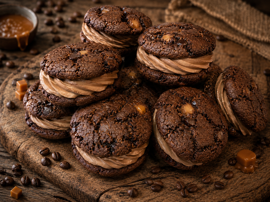 Double Chocolate Salted Caramel Cookies