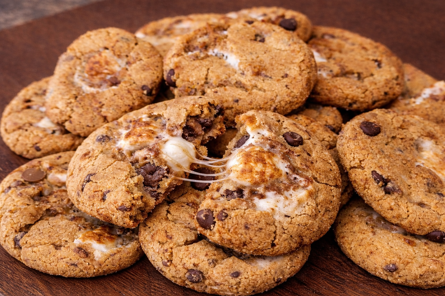 Toasted Marshmallow Peanut Butter Smores Cookies