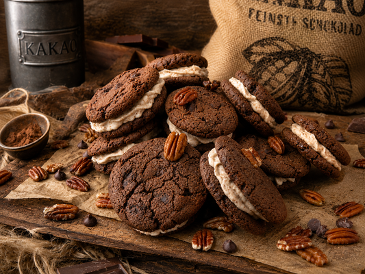 German Chocolate Cream Cookies