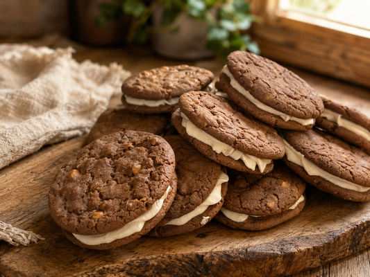Chocolate Butterscotch Cookies with Brown Sugar Buttercream