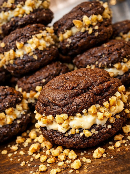 Triple Noir Walnut Crème Cookies