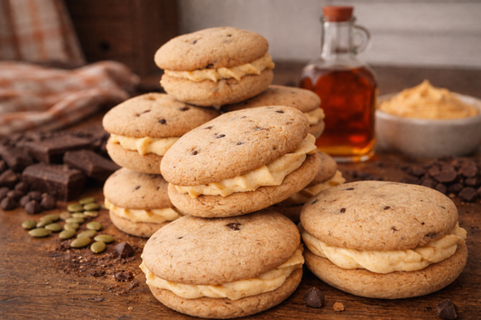 Chocolate Maple Pumpkin Buttercream Cookies