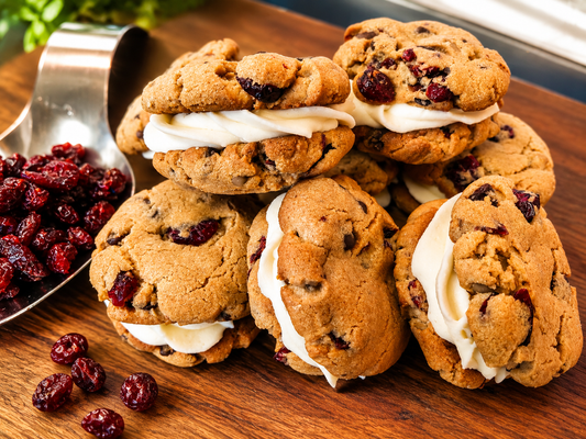 Cranberry Chocolate Chip Peanut Butter Cookies