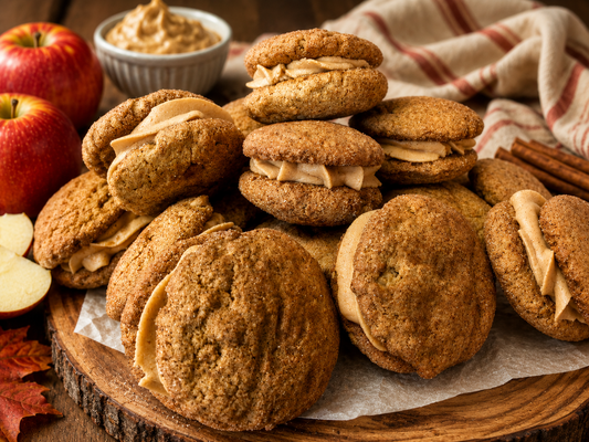 Gluten-Free Apple Cinnamon with Peanut Butter Buttercream Cookies