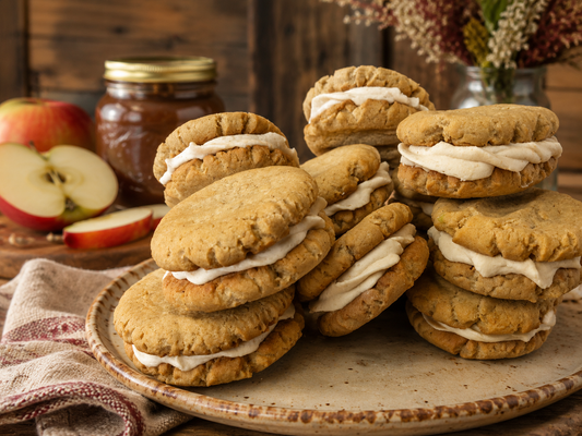 Apple Peanut Butter Cookies with Apple Buttercream