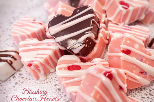 Blushing Chocolate Hearts