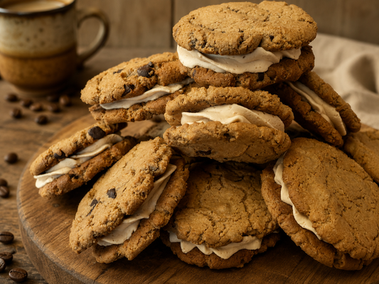 Gluten-Free Espresso Chocolate Chip Cookie Sandwiches
